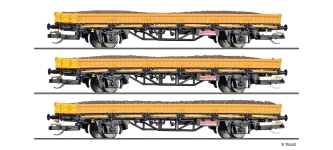 Tillig 502708 - TT - 3-tlg. Set Bauzugwagen Bahnbau Gruppe, DB AG, Ep. VI<br>Tillig TT-Club